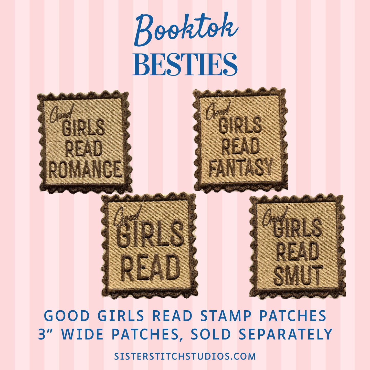 good girls read smut stamp patch