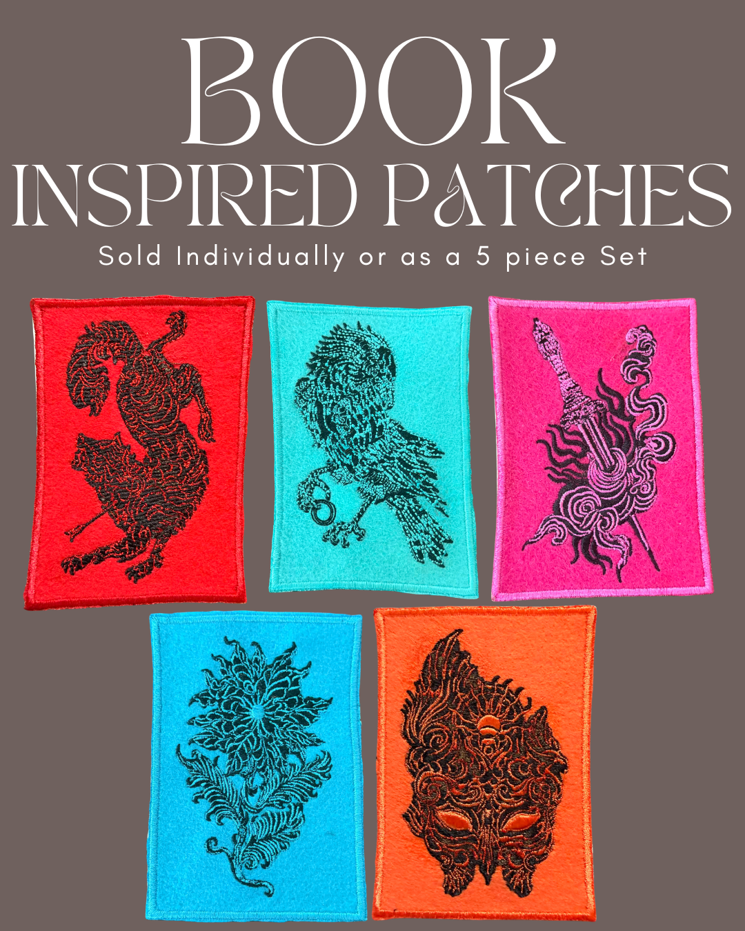 a court of book covers patch set (of 5)