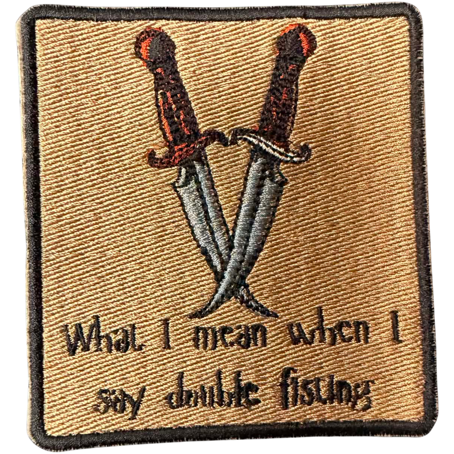 double fisting knives patch