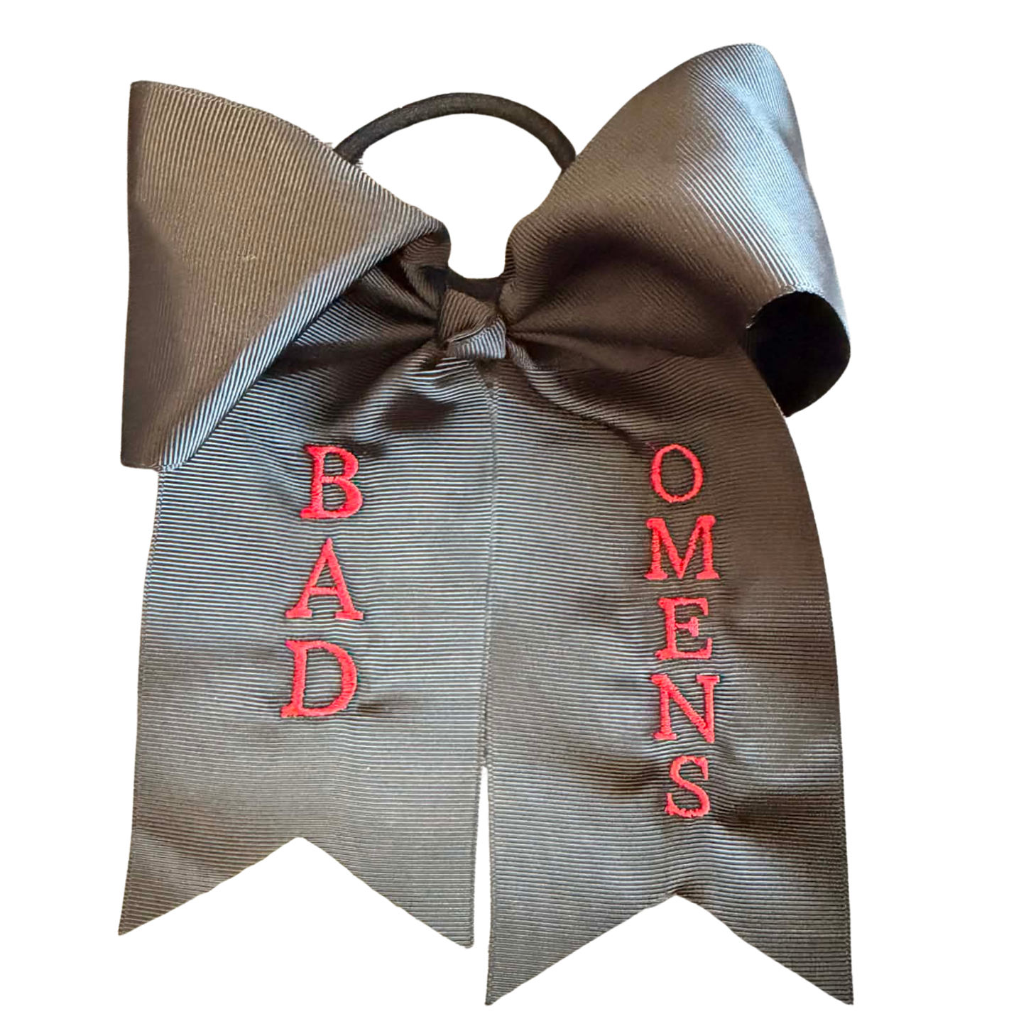 bad omens hair bow with elastic hair tie