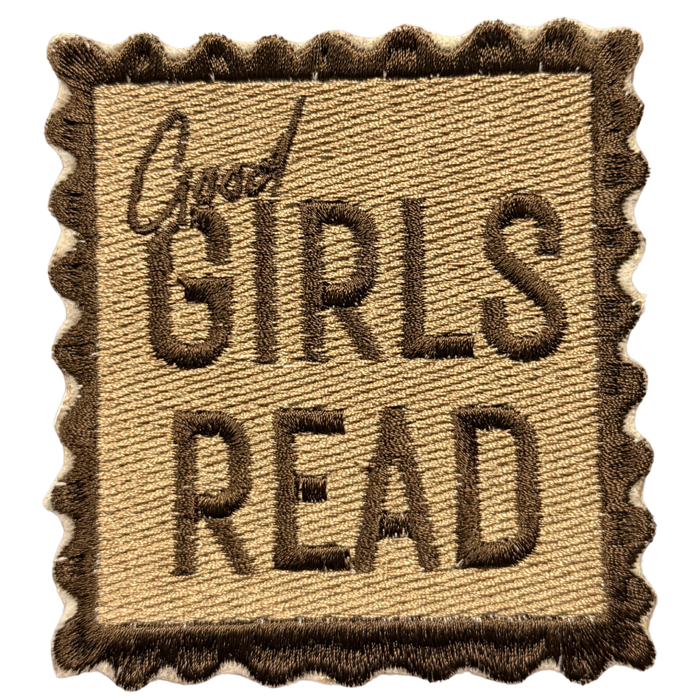 good girls read stamp patch