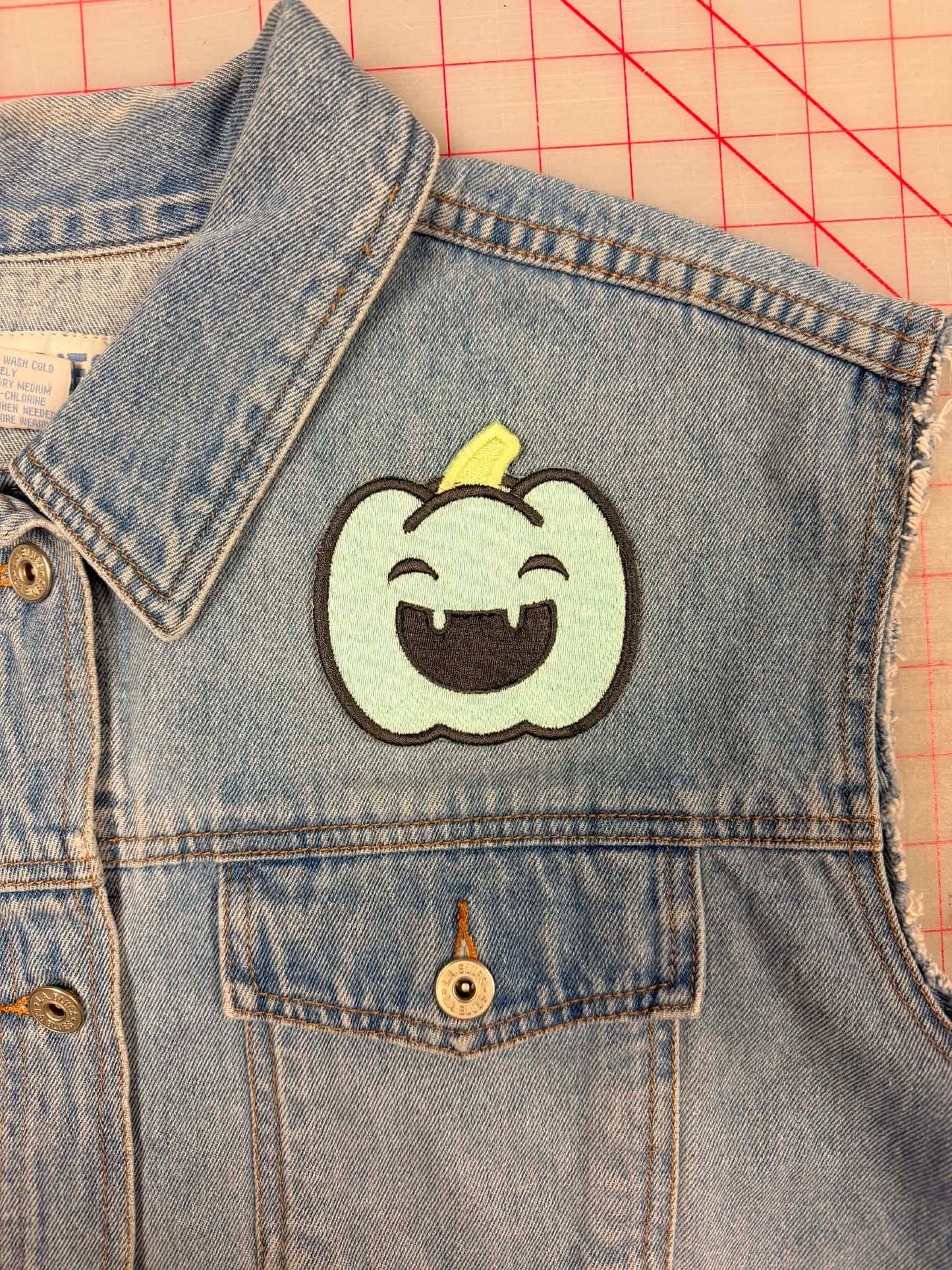 pumpkin patch pastel- teal patch