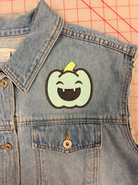 pumpkin patch pastel- teal patch