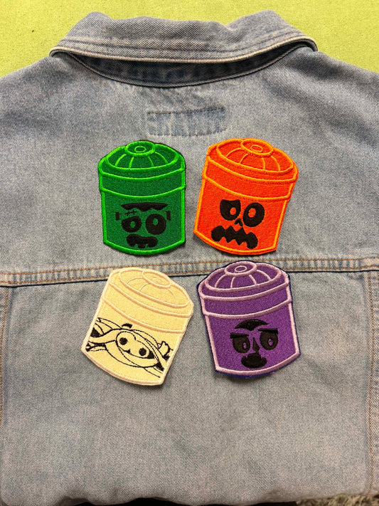 boo bucket patch set of 4
