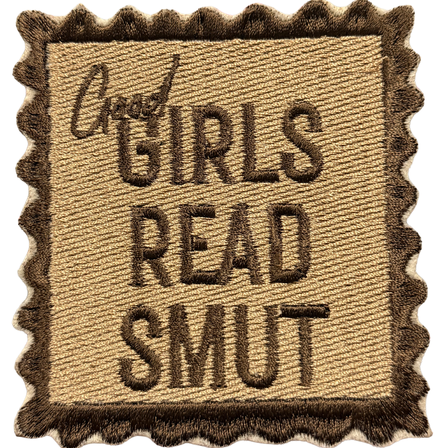 good girls read smut stamp patch