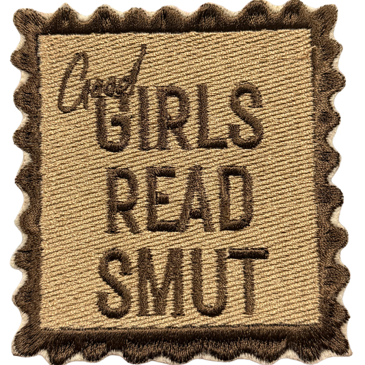 good girls read smut stamp patch