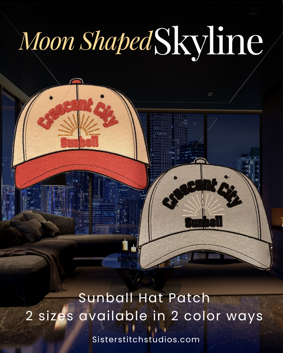 sunball hat vintage patch- large