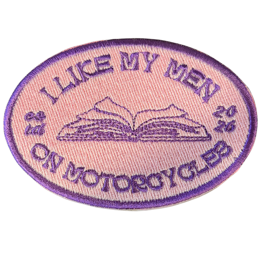 i like my men... on motorcycles patch