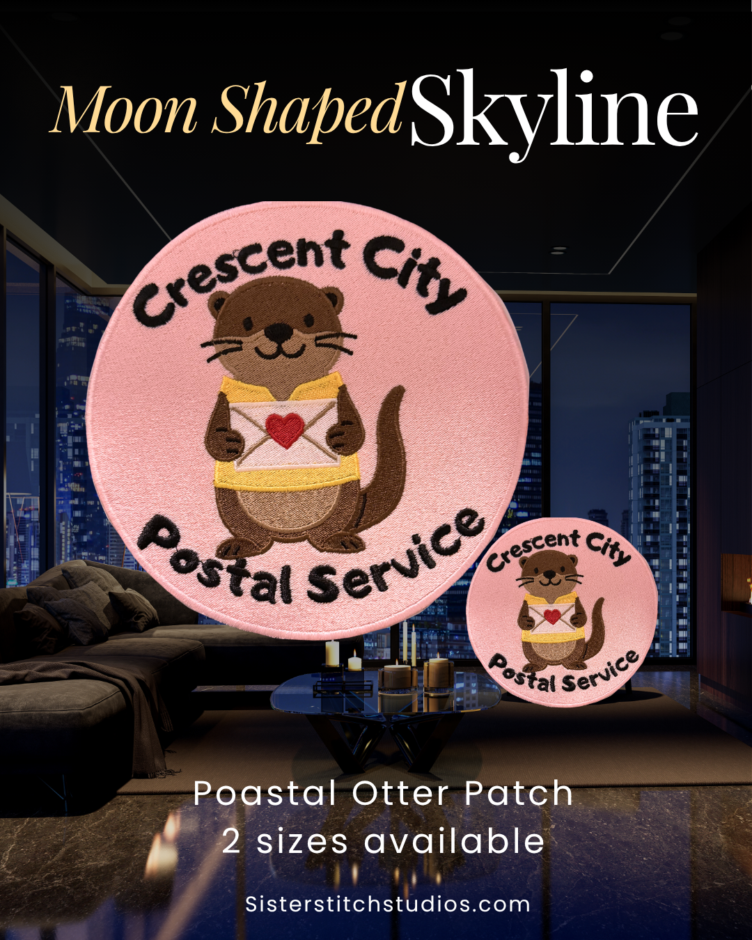 postal otter patch - large