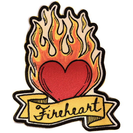 fireheart black outline patch- large