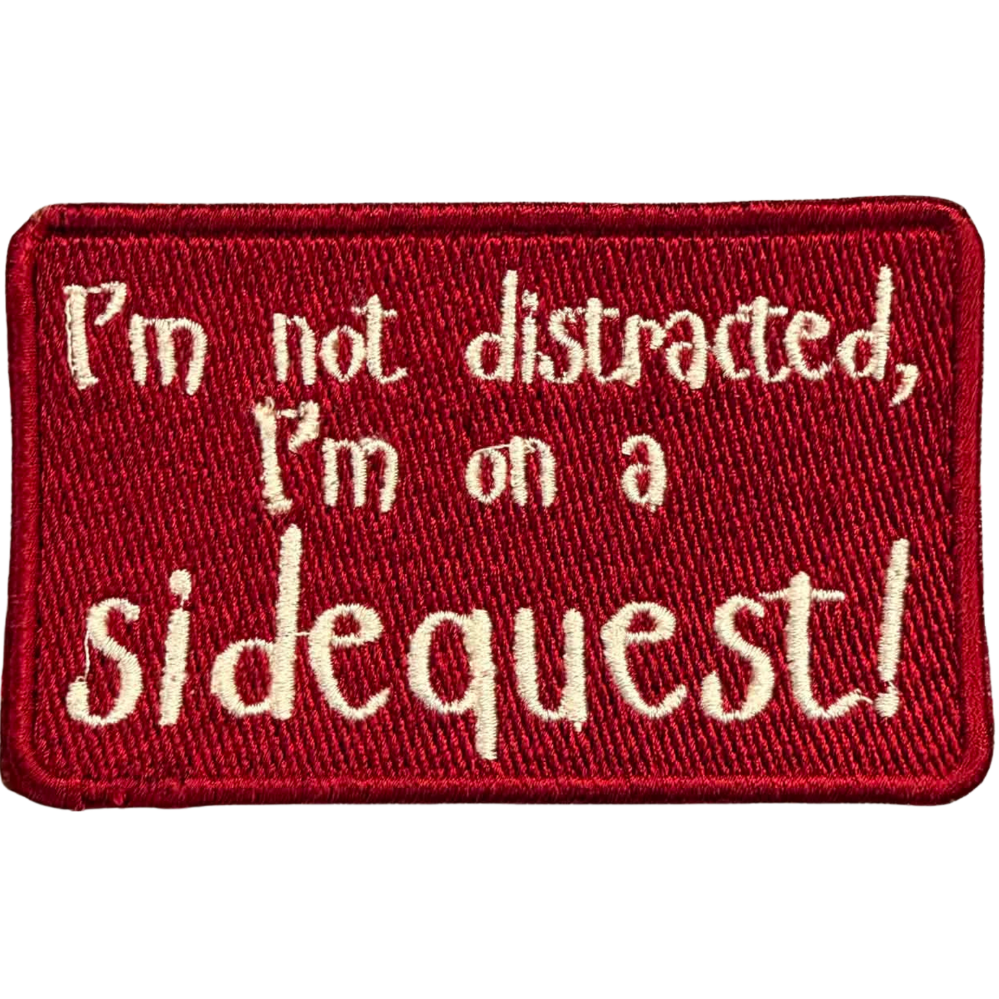 sidequest patch- maroon