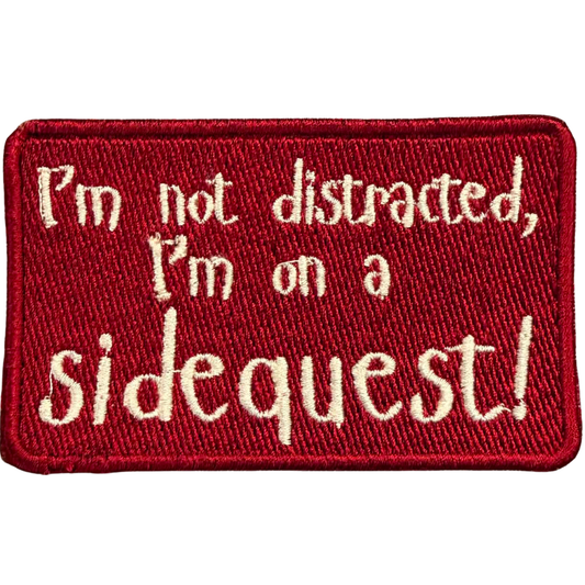 sidequest patch- maroon