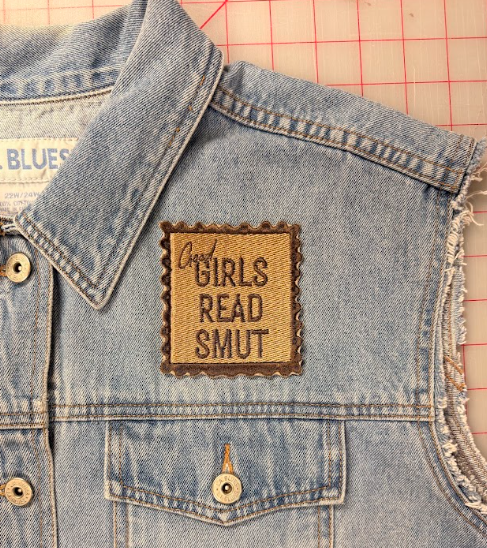 good girls read smut stamp patch