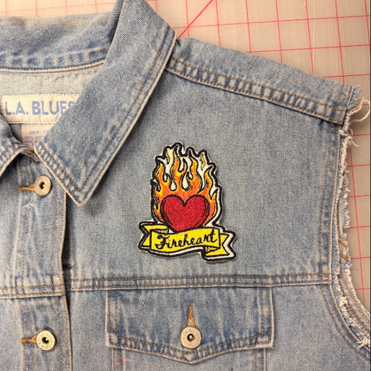 fireheart black outline patch- small
