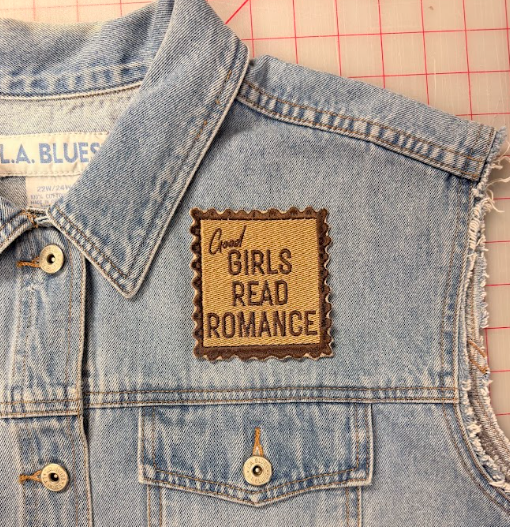 good girls read romance stamp patch
