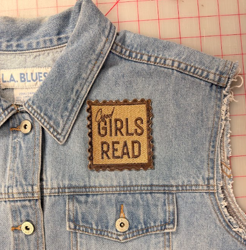 good girls read stamp patch