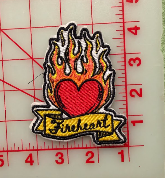fireheart black outline patch- small