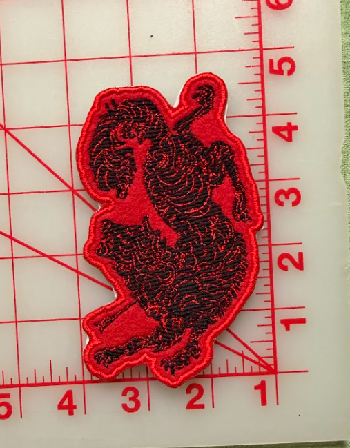 thorns and roses wolf patch