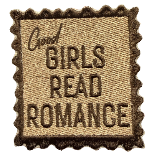 good girls read romance stamp patch